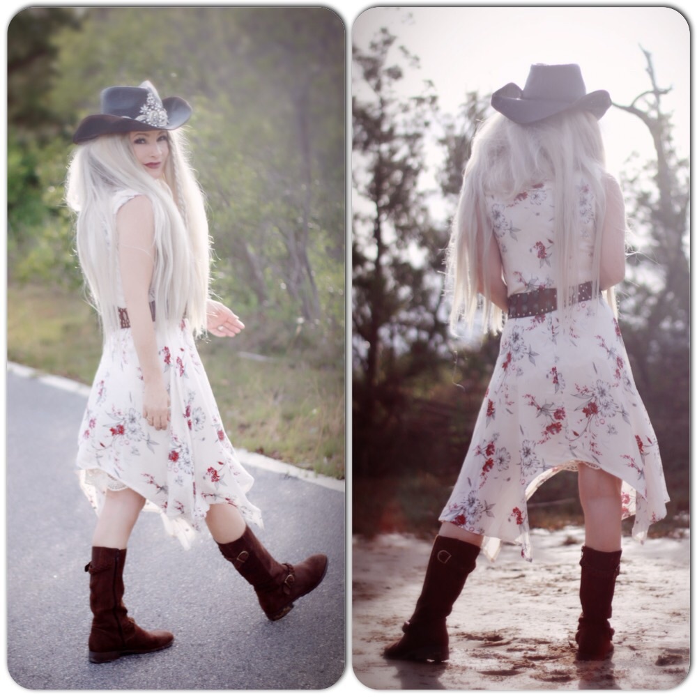 Forever 21 floral print dress, boho chic sundress
